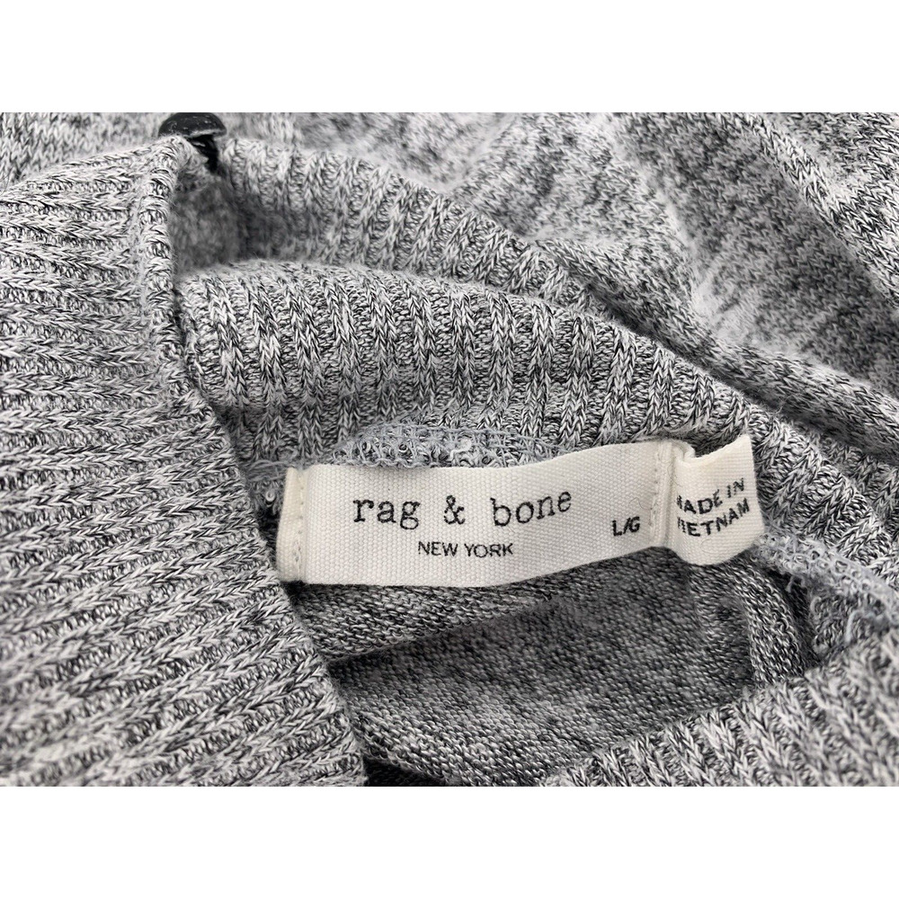 Rag & Bone Bowery Gray Marbled Turtleneck Back Bu… - image 6